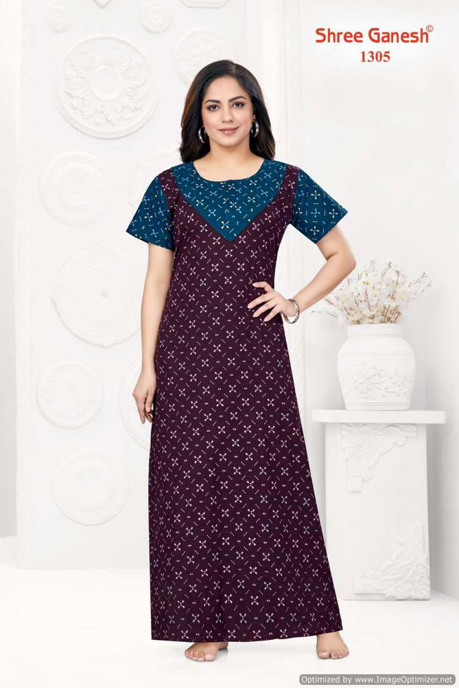 Kavya Nighties Vol 3 By Shree Ganesh Cotton Printed Night Wear Nighty Wholesale Online